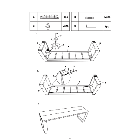 Andre Mærker Melville Havebænk 180 X 36 Cm - Sort/teaklook - Billede 5