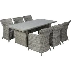 Vila Orust Havemøbelsæt Med 6 Lave Stole - Grå