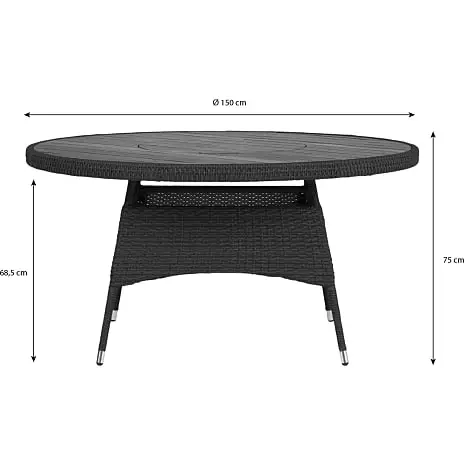 Andre Mærker Serena Bord Med 6 Albany Stole - Sort - Billede 4