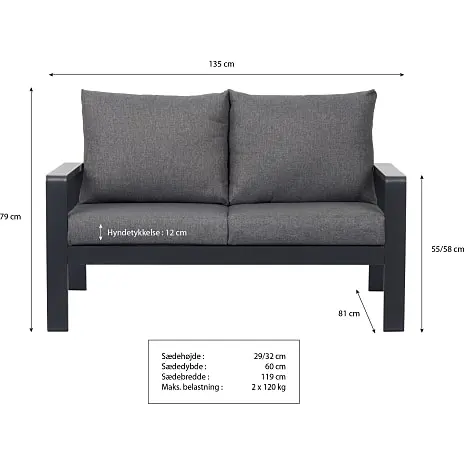 Andre Mærker Palamos Loungesæt Inkl. Hynder - Billede 7