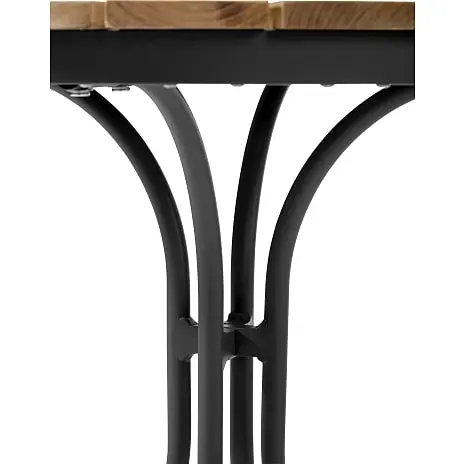 KERTEMINDE TEAK Ø80CM CAFÉBORD, ANTRACIT STEL - Billede 2