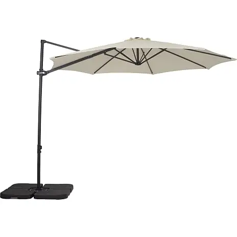 Andre Mærker Pompano Parasol - Hvid Inkl. Plastfod Uden Fyld