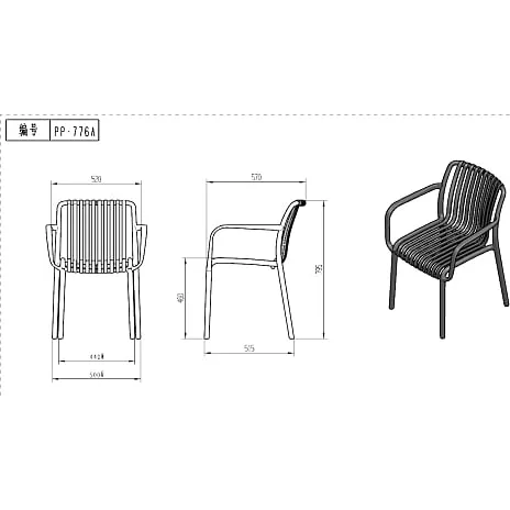 Andre Mærker Messina Havestol - Sort - Billede 8