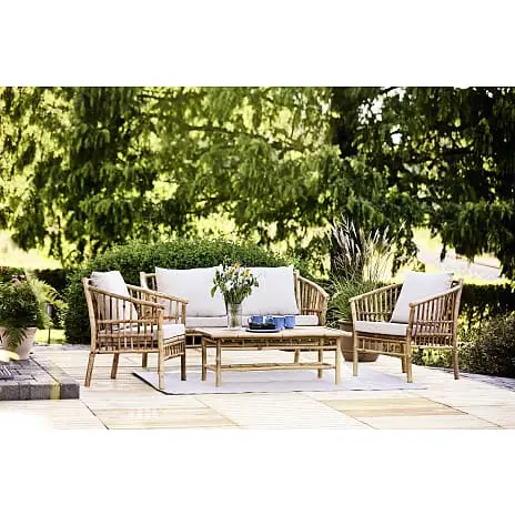 Andre Mærker Vero Bambus Loungesæt Med 4 Dele - Natur - Billede 6