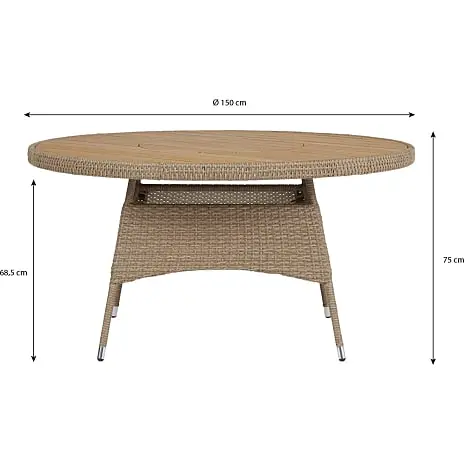 Andre Mærker Serena Havebord - Natur/teak Look - Billede 4