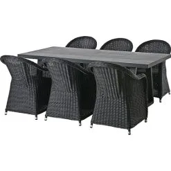 Andre Mærker Herning Havebord Med 6 Albany Havestole - Grå/sort