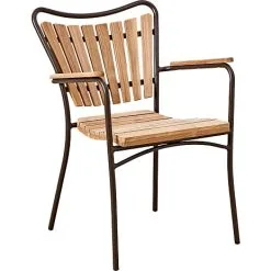 Kerteminde Teak Havestol - Mocca Stel