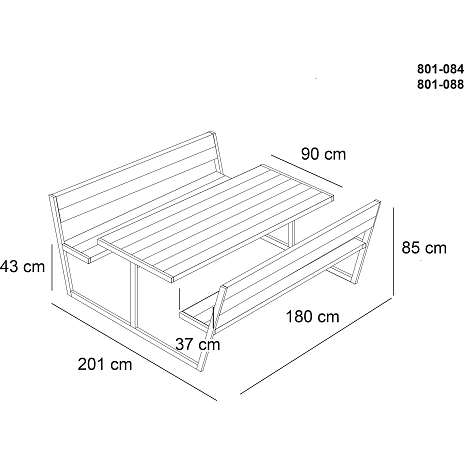 Andre Mærker Mentor Bord/bænkesæt - Billede 2