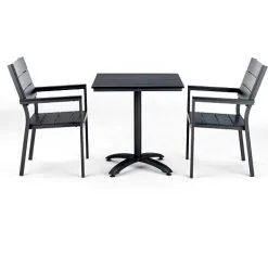 Andre Mærker Carlton Cafébord Med 2 Carlton Stole - Sort