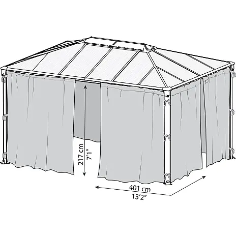 Canopia By Palram Palram - Canopia Martinique 4300 Gardinsæt Til Havepavillon - Billede 2