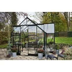 Halls Garden Room Orangeri Inkl. Sokkel - Sort