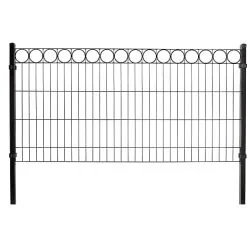 HORTUS Panelhegn Med Deko, 100x200 Cm - Sort