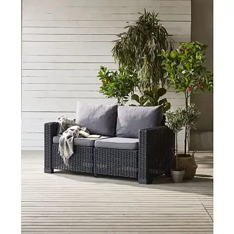 Keter California Loungesofa 2-pers. - Mørkegrå - Billede 5