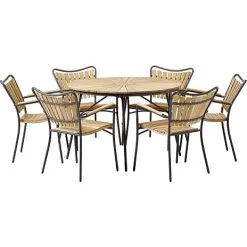 Andre Mærker Kerteminde Ø130 Havemøbelsæt Med 6 Stole - Teak/antracit