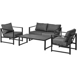 Andre Mærker Marinella Loungesæt Med Bord - Grå