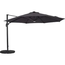 Andre Mærker Panama Hængeparasol - Sort Inkl. Plastfod Med Fyld