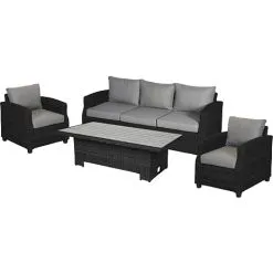 Vila Tjørn Loungesæt Med 3 Pers. Sofa Og Hæve/sænkebord