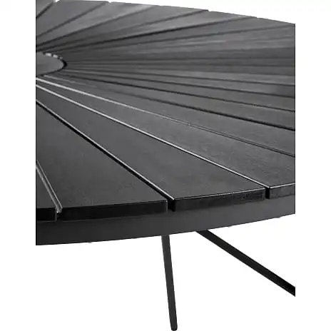 Kerteminde Nonwood Sort Ø110 Havemøbelsæt Med 4 Stole - Sort/Antracit - Billede 6