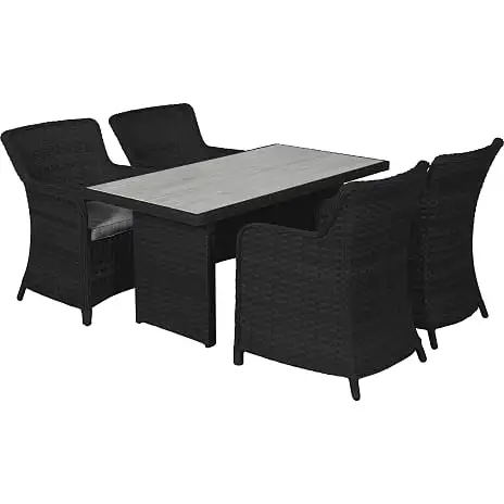 Andre Mærker Vila Tjørn Havemøbelsæt Med 4 Lave Stole