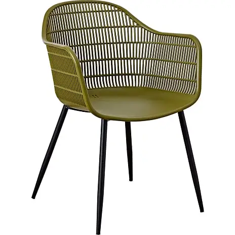 Andre Mærker Riverside Havebordsæt Med 6 Dawson Stole - Sort/grøn - Billede 4