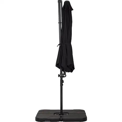 Andre Mærker Pompano Parasol - Sort Inkl. Plastfod Uden Fyld - Billede 2