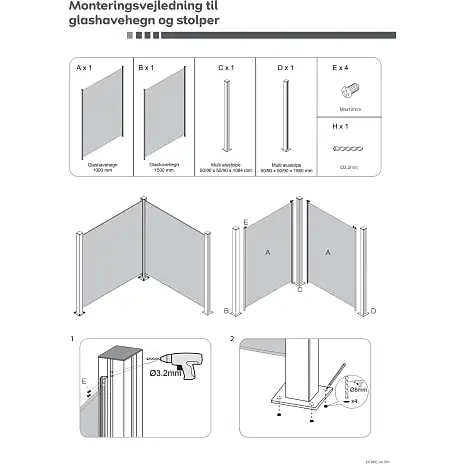 Nordic Glashavehegn Med Aluliste - Røgfarvet - Billede 6