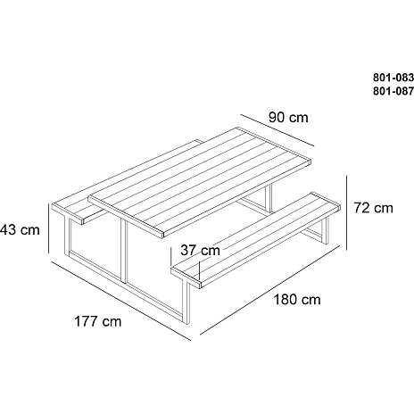 Andre Mærker Mayfield Bord/bænkesæt - Billede 2